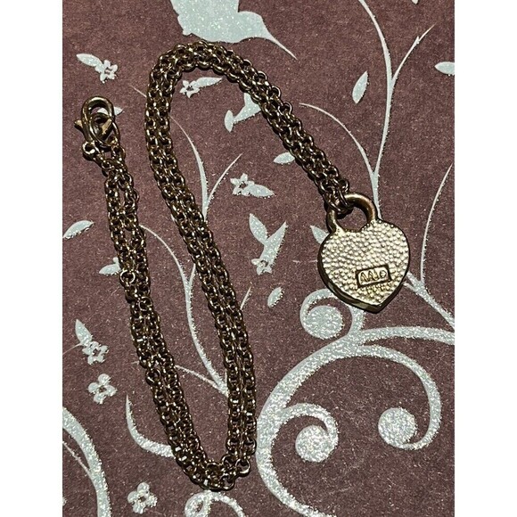 Vintage AAI Gold Tone Rhinestone Filled Heart Pendant Necklace Glam Coquette - Picture 3 of 6